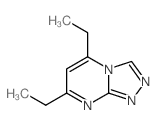 2,4-diethyl-1,5,7,8-tetrazabicyclo[4.3.0]nona-2,4,6,8-tetraene结构式