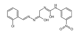 N-[(2-chlorophenyl)methylideneamino]-2-[(3-nitrophenyl)carbamoylamino]acetamide结构式