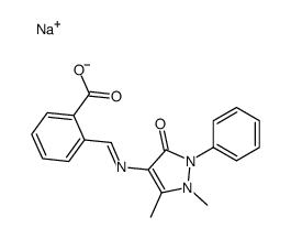 sodium,2-[(1,5-dimethyl-3-oxo-2-phenylpyrazol-4-yl)iminomethyl]benzoate结构式