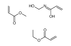ethyl prop-2-enoate,N-(hydroxymethyl)prop-2-enamide,methyl prop-2-enoate结构式