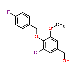 {3-Chloro-4-[(4-fluorobenzyl)oxy]-5-methoxyphenyl}methanol结构式