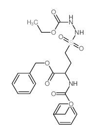 10-Oxa-6-thia-2,7,8-triazadodecanoicacid, 9-oxo-3-[(phenylmethoxy)carbonyl]-, phenylmethyl ester, 6,6-dioxide结构式