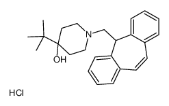 4-tert-butyl-1-(11H-dibenzo[1,2-a:1',2'-e][7]annulen-11-ylmethyl)piperidin-4-ol,hydrochloride Structure