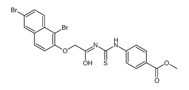 methyl 4-[[2-(1,6-dibromonaphthalen-2-yl)oxyacetyl]carbamothioylamino]benzoate结构式