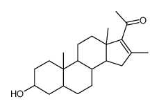 3-β-Hydroxy-16-methyl-5α-16(17)-pregnen-20-on Structure
