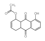 9,10-Anthracenedione,1-(acetyloxy)-1,4,4a,9a-tetrahydro-8-hydroxy-结构式