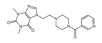 1,3-dimethyl-7-[2-[4-(pyridine-3-carbonyl)piperazin-1-yl]ethyl]purine-2,6-dione结构式