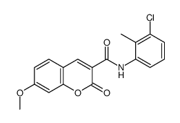 N-(3-chloro-2-methylphenyl)-7-methoxy-2-oxochromene-3-carboxamide结构式