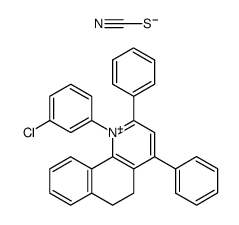 1-(3-chlorophenyl)-2,4-diphenyl-5,6-dihydrobenzo[h]quinolin-1-ium thiocyanate Structure