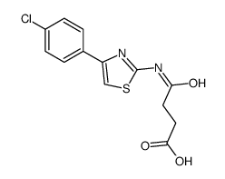 3-[[4-(4-chlorophenyl)-1,3-thiazol-2-yl]carbamoyl]propanoic acid结构式