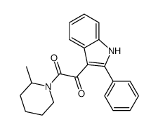 1-(2-methylpiperidin-1-yl)-2-(2-phenyl-1H-indol-3-yl)ethane-1,2-dione结构式