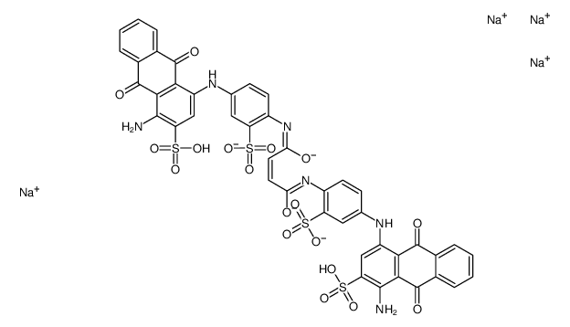 tetrasodium 4,4'-[(1,4-dioxo-2-butene-1,4-diyl)bis[imino(3-sulphonato-4,1-phenylene)imino]]bis[1-amino-9,10-dihydro-9,10-dioxoanthracene-2-sulphonate] picture