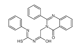 Urea, 1-((4-oxo-2-phenyl-3,4-dihydro-3-quinazolinyl)acetyl)-3-phenyl-2-thio- picture