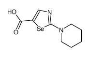 2-piperidin-1-yl-1,3-selenazole-5-carboxylic acid Structure