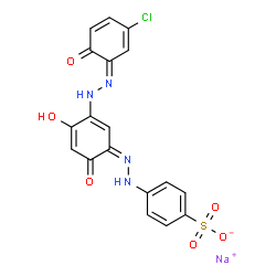 Benzenesulfonic acid, 4-[[5-[(5-chloro-2-hydroxyphenyl)azo]-2,4-dihydroxyphenyl]azo]-, monosodium salt结构式