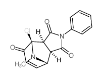 4,8-Iminocyclohepta(c)pyrrole-1,3,5(2H)-trione, 4-chloro-3a,4,8,8a-tetrahydro-9-methyl-2-phenyl- picture