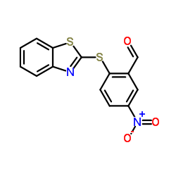 2-(Benzothiazol-2-ylsulfanyl)-5-nitro-benzaldehyde Structure