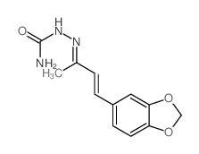 (4-benzo[1,3]dioxol-5-ylbut-3-en-2-ylideneamino)urea Structure