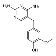 4-[(2,4-Diamino-5-pyrimidinyl)methyl]-2-methoxyphenol structure