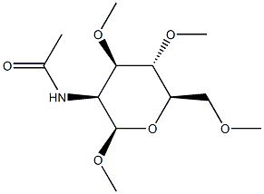 Methyl 2-(acetylamino)-2-deoxy-3-O,4-O,6-O-trimethyl-β-D-mannopyranoside结构式