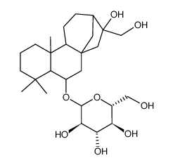 (16,17-Dihydroxykauran-6β-yl)-β-D-glucopyranoside structure