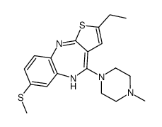 2-ethyl-4-(4-methylpiperazin-1-yl)-7-methylsulfanyl-5H-thieno[3,2-c][1,5]benzodiazepine结构式