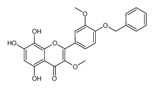 2-(4-benzyloxy-3-methoxy-phenyl)-5,7,8-trihydroxy-3-methoxy-chromen-4-one Structure