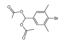 (4-bromo-3,5-dimethylphenyl)methylene diacetate Structure