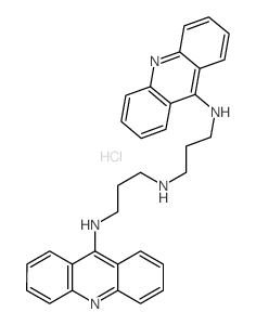 1,3-propanediamine, N-9-acridinyl-N'-(3-(9-acridinylamino)propyl)-,trihydrochloride结构式