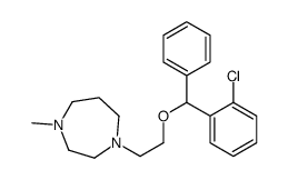 1-[2-[(2-chlorophenyl)-phenylmethoxy]ethyl]-4-methyl-1,4-diazepane结构式