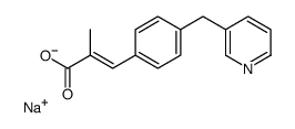 sodium,(E)-2-methyl-3-[4-(pyridin-3-ylmethyl)phenyl]prop-2-enoate结构式