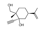 (1S,2S,5R)-1-ethynyl-2-(hydroxymethyl)-2-methyl-5-(prop-1-en-2-yl)cyclohexan-1-ol Structure