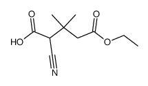 2-cyano-3,3-dimethyl-glutaric acid-5-ethyl ester结构式