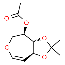 D-xylo-Hex-1-enitol, 1,6-anhydro-2-deoxy-3,4-O-(1-methylethylidene)-, acetate (9CI) Structure