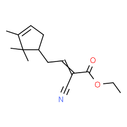 Ethyl 2-cyano-4-(2,2,3-trimethyl-3-cyclopenten-1-yl)-2-butenoate Structure