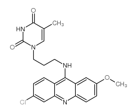 2,4(1H,3H)-Pyrimidinedione, 1-(3-((6-chloro-2-methoxy-9-acridinyl)amin o)propyl)-5-methyl-结构式
