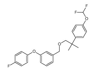 1-((2-(4-(Difluoromethoxy)phenyl)-2-methylpropoxy)methyl)-3-(4-fluorop henoxy)benzene结构式