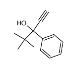 (S)-(-)-4,4,-dimethyl-3-phenyl-1-pentyn-3-ol结构式