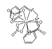 [Lu(bis(2-pyridine carboxaldehyde) ethylenediimine)(NO3)3]结构式