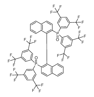 2,2'-bis(bis[3,5-bis(trifluoromethyl)phenyl])phosphinyl-1,1'-binaphthyl结构式