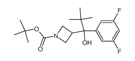 tert-butyl 3-[1-(3,5-difluorophenyl)-1-hydroxy-2,2-dimethylpropyl]azetidine-1-carboxylate结构式