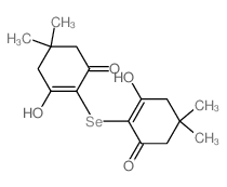 3-hydroxy-2-[(2-hydroxy-4,4-dimethyl-6-oxo-1-cyclohexenyl)selanyl]-5,5-dimethyl-cyclohex-2-en-1-one structure