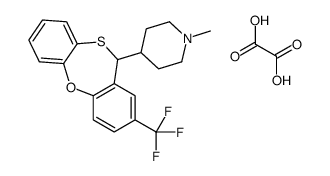 1-methyl-4-[8-(trifluoromethyl)-6H-benzo[b][1,5]benzoxathiepin-6-yl]piperidine,oxalic acid结构式