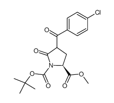 (S)-4-(4-Chloro-benzoyl)-5-oxo-pyrrolidine-1,2-dicarboxylic acid 1-tert-butyl ester 2-methyl ester Structure