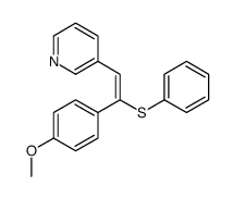 3-[2-(4-methoxyphenyl)-2-phenylsulfanylethenyl]pyridine结构式