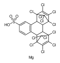 2-NAPHTHALENESULFONIC ACID, MG SALT-BIS- (HEXA-CL-CYCLOPENTADIENE)ADDUCT, TE结构式