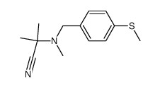 2-methyl-2-(methyl(4-(methylthio)benzyl)amino)propanenitrile结构式