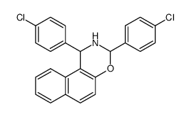 1,3-bis(4-chlorophenyl)-2,3-dihydro-1H-naphtho[1,2-e][1,3]oxazine结构式