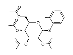 (2R,3R,4S,5R,6S)-2-(acetoxymethyl)-6-(otolylthio)tetrahydro-2H-pyran-3,4,5-triyl triacetate结构式