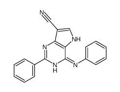 4-anilino-2-phenyl-5H-pyrrolo[3,2-d]pyrimidine-7-carbonitrile Structure